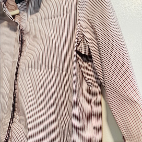 Lafayette 148 New York Pink Striped Button Down Shirt - Picture 8 of 12